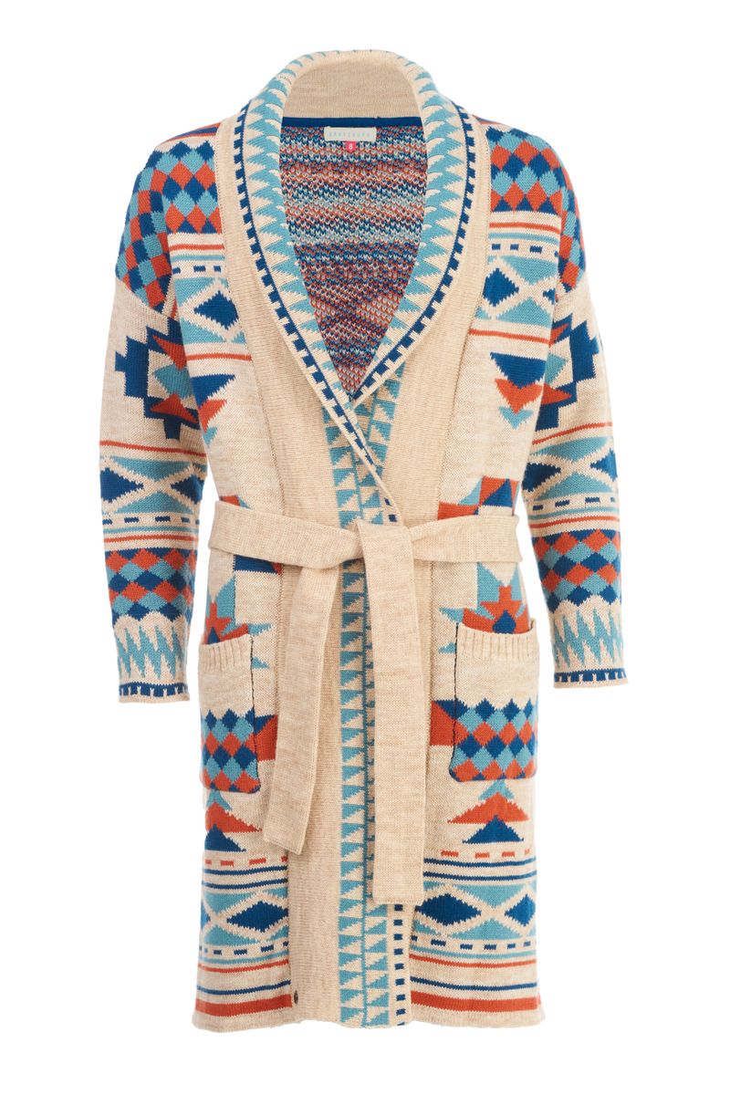 Brakeburn Geo Belted Knitted Cardigan (cut out) - £99.99