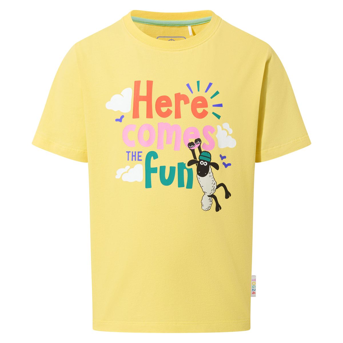 Boreray Kid's Shaun the Sheep T-Shirt - Sunshine Yellow