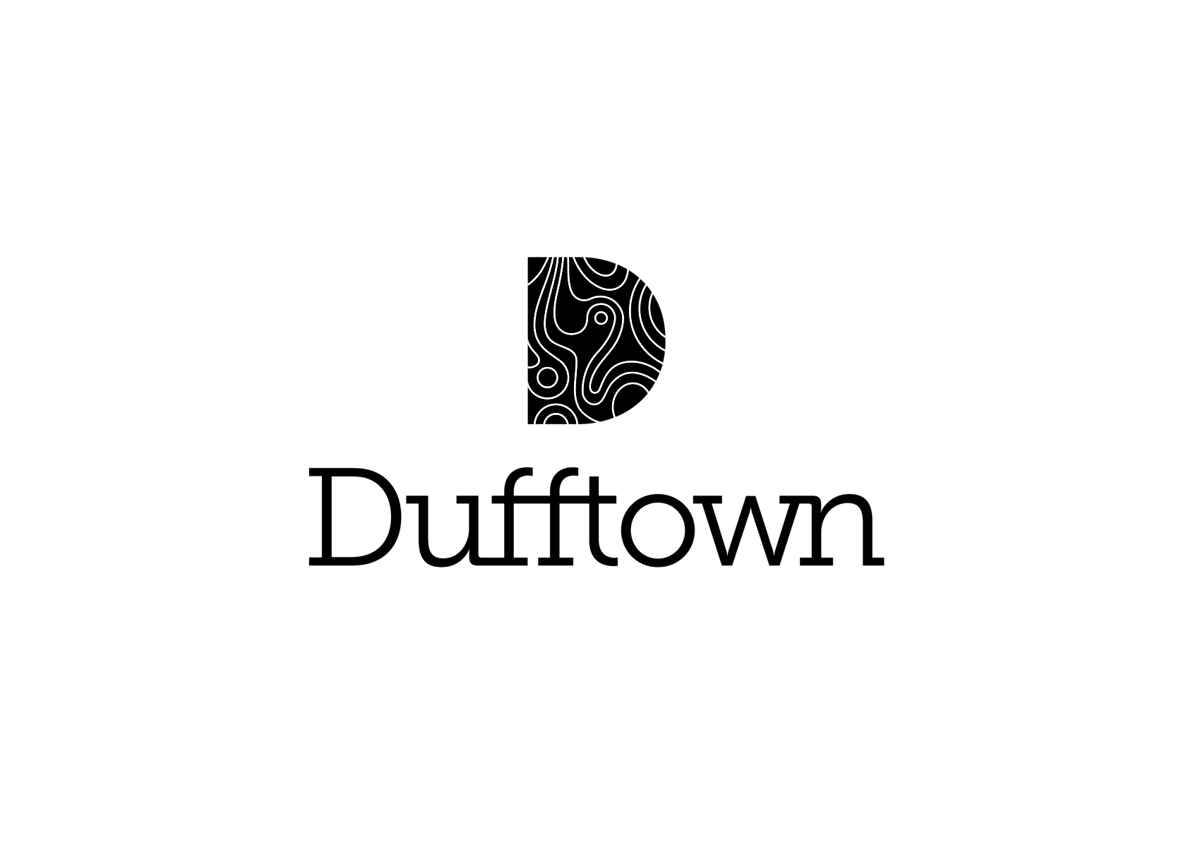 Destination Dufftown brand marque - lockup - black