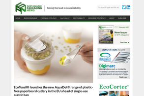 Screencapture of Sustainable Packaging News