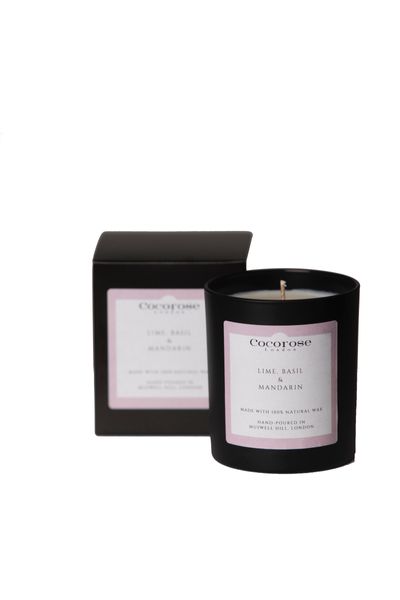 Lime, Basil and Mandarin hand poured candle from Cocorose London