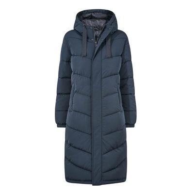 Raleigh Womens Long Insulated Jacket - Washed Blue