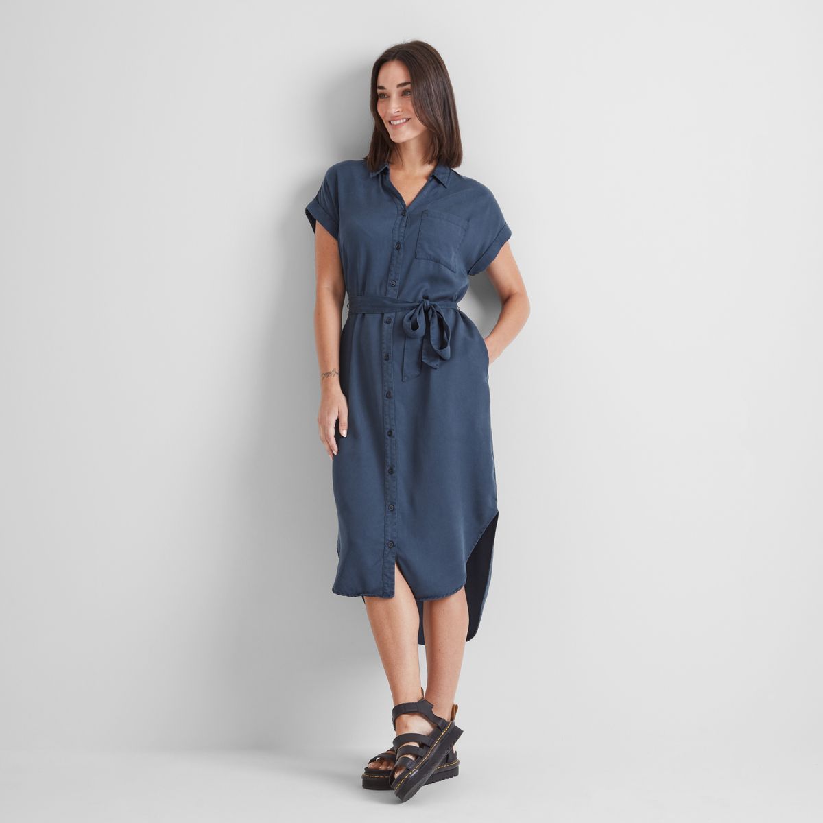 Lenira Women's Shirt Dress - Dark Denim