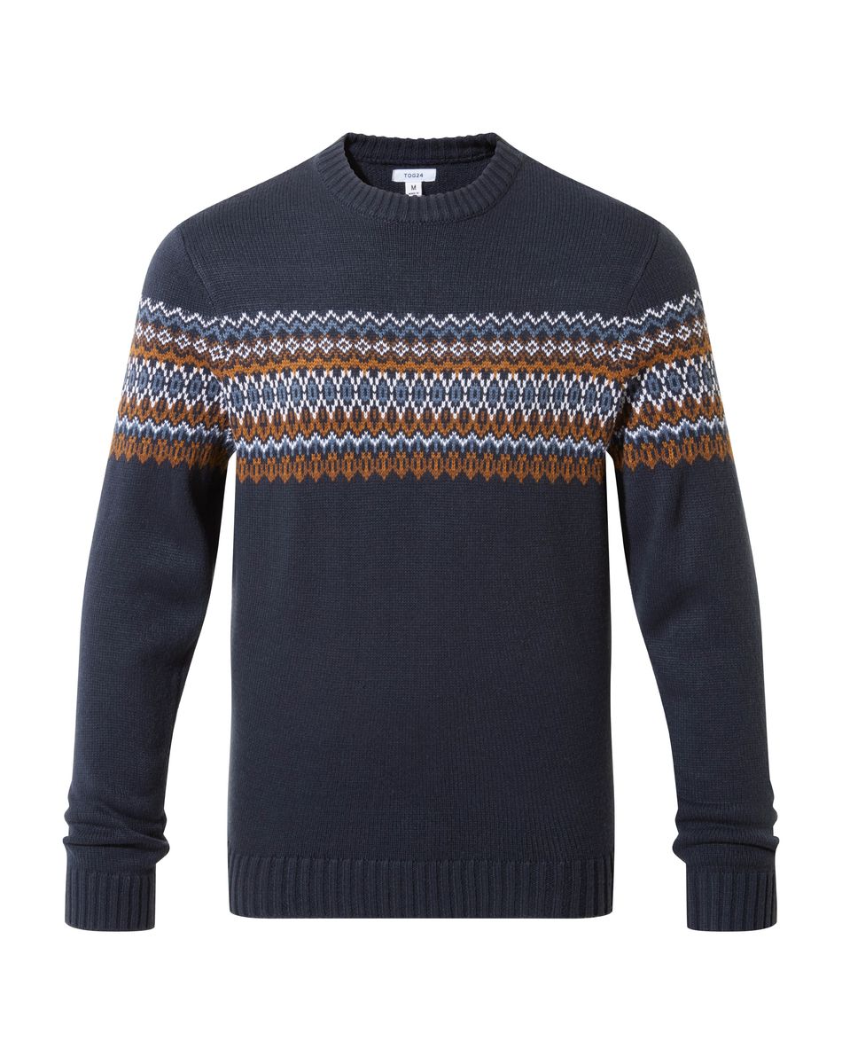 Reece Men's Knitted Jumper - Dark Indigo