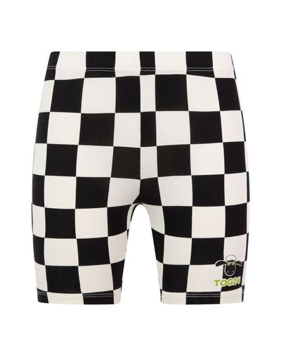 Altay Kids Shaun the Sheep Cycling Short - Black Woolly Checkerboard