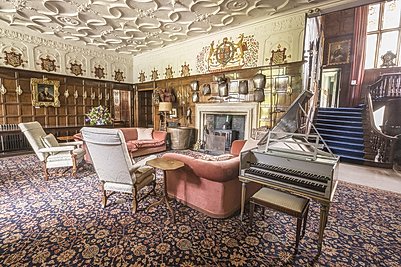 The hall at Levens Hall and Gardens, Cumbria