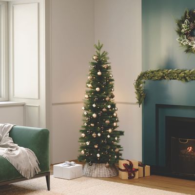 Medium 25cm Grey Wicker Christmas Tree Skirt