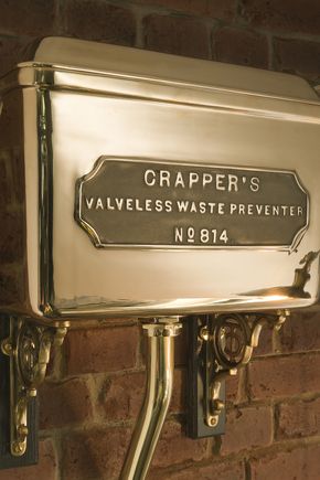 High Level Polished Brass Cistern