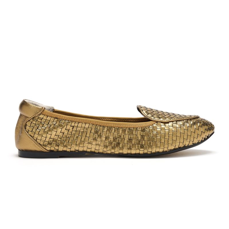 Bronze Clapham leather basket-wave loafer from Cocorose London,