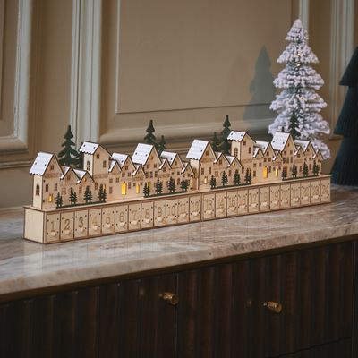 Wooden Village Advent Calendar