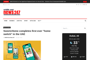 Screencapture of Middle East News 247