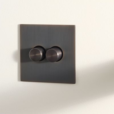 2G rotary dimmer switches, Umber finish, Renaissance by Focus SB