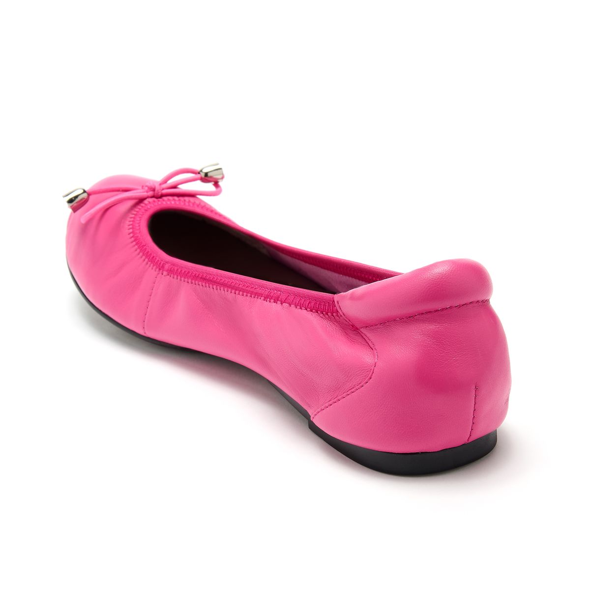 Sandringham Fuchsia Leather Ballet Flats from Cocorose London