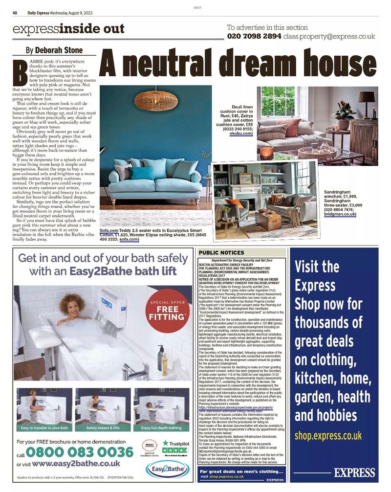 The Daily Express, Aug-23 Sandringham Lifestyle Pg40.jpg
