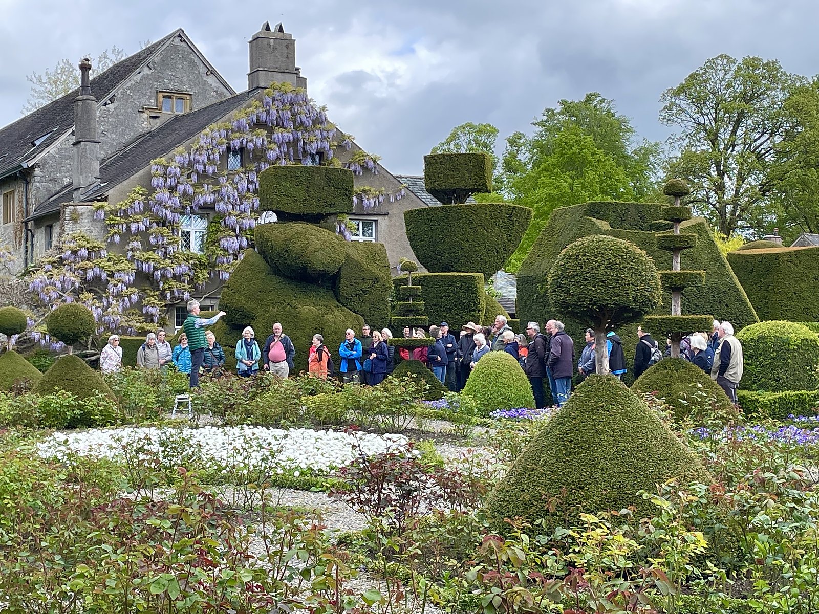 A World Topiary Day tour taking place at Levens Hall and Gardens, Cumbria, UK