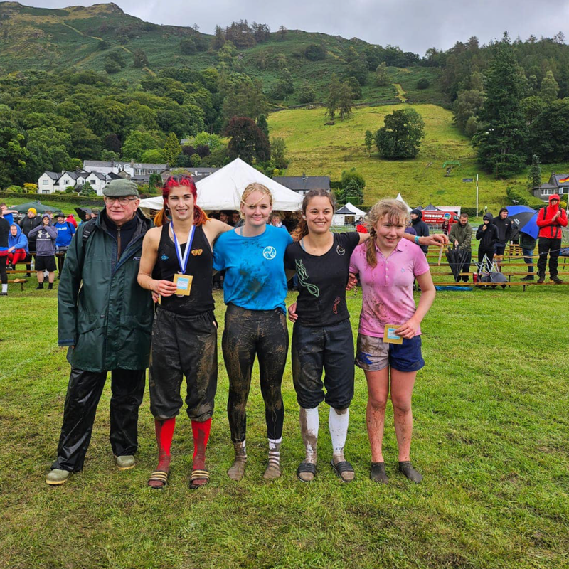 Ladies 10 Stone winner in the Cumberland and Westmorland wrestling competition at Grasmere Lakeland Sports and Show 2024, Anaëlle Le Piolet