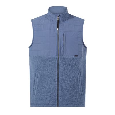 Tony Mens Padded Sherpa Gilet - Smokey Blue