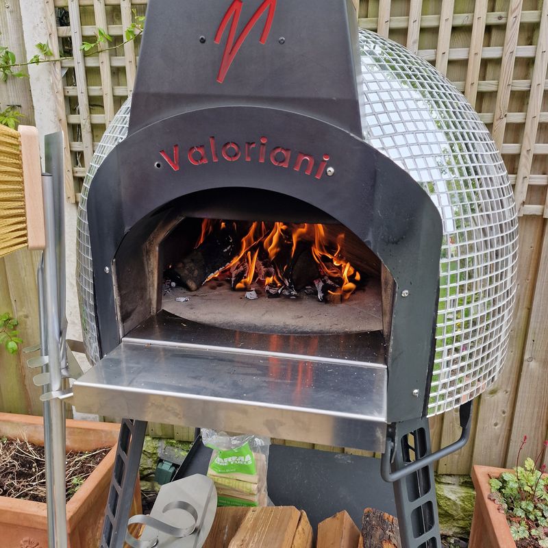 A Valoriani Fornino pizza oven with a mosaic finish - one of the bespoke options available.