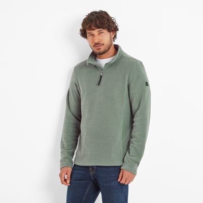 Revive Men's Fleece Zip Neck - Light Forest