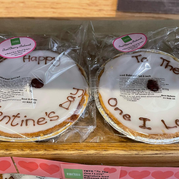 Valentine's Day Iced Cherry Bakewell Tarts 