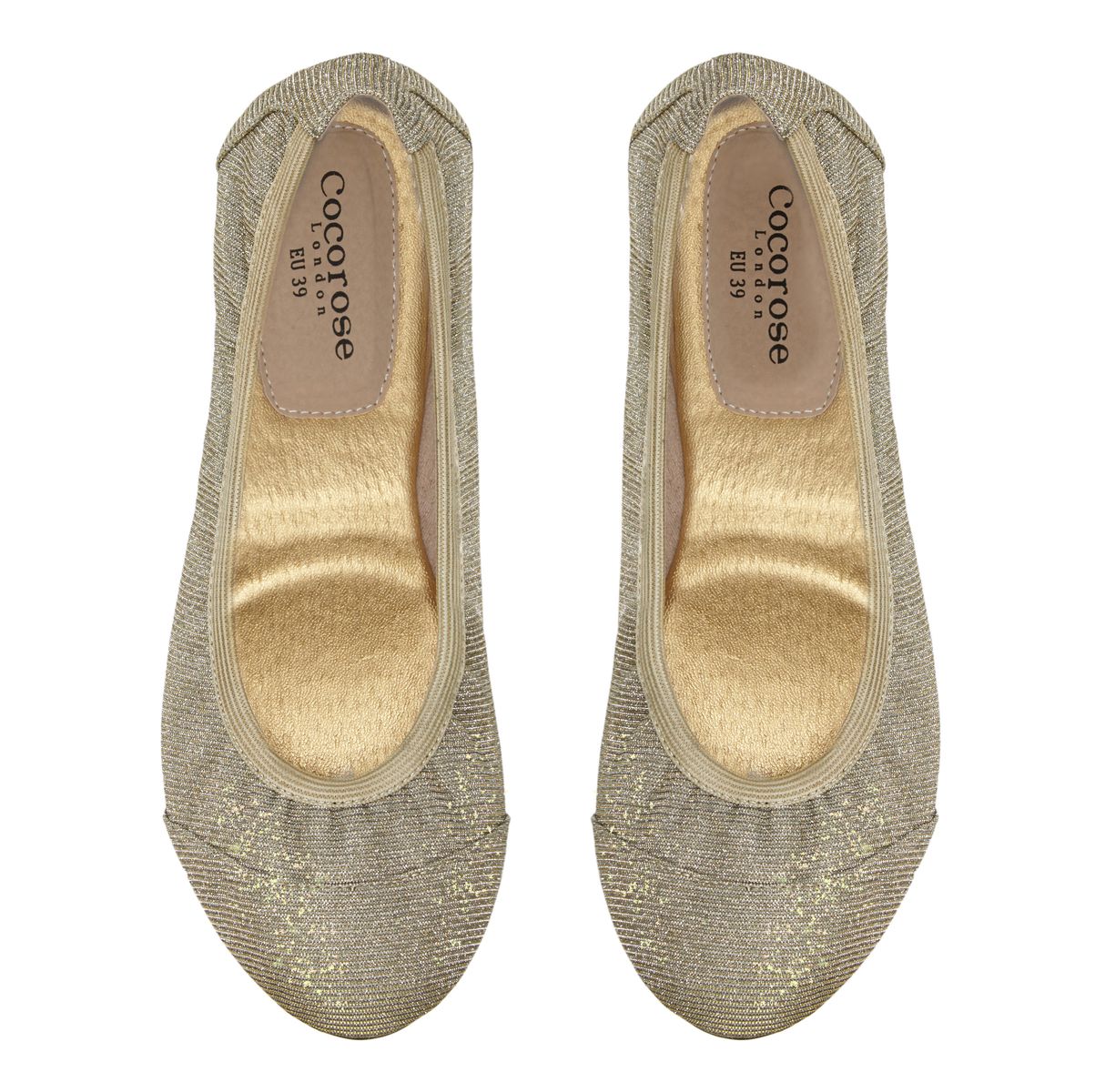 Barbican Desert Gold Ballerina Shoes