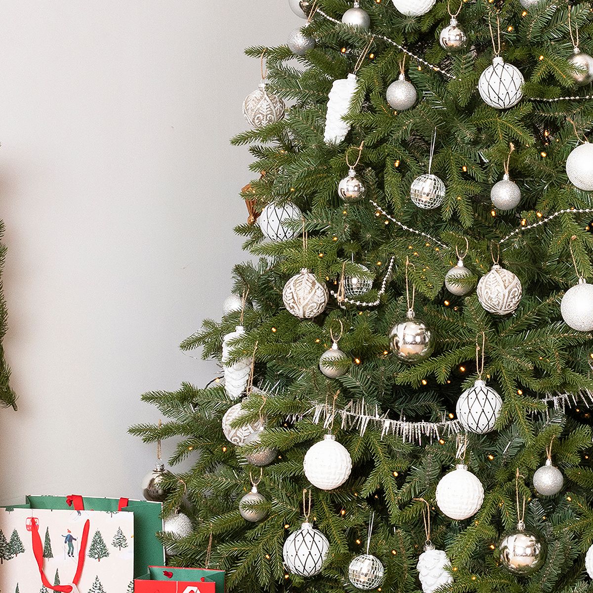 Charles Bentley 6ft Faux Nordic Spruce Hinged Christmas Tree