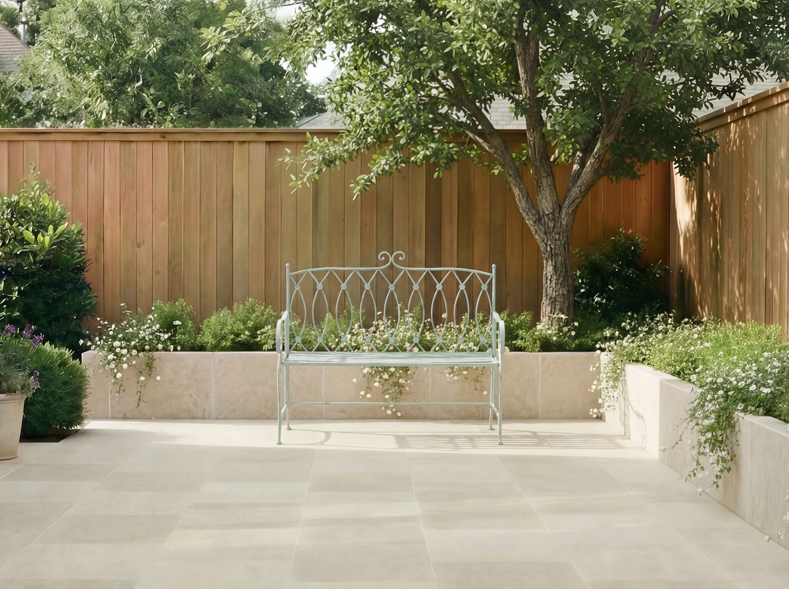 Heritage Green Decorative Rustic Metal Garden Bench