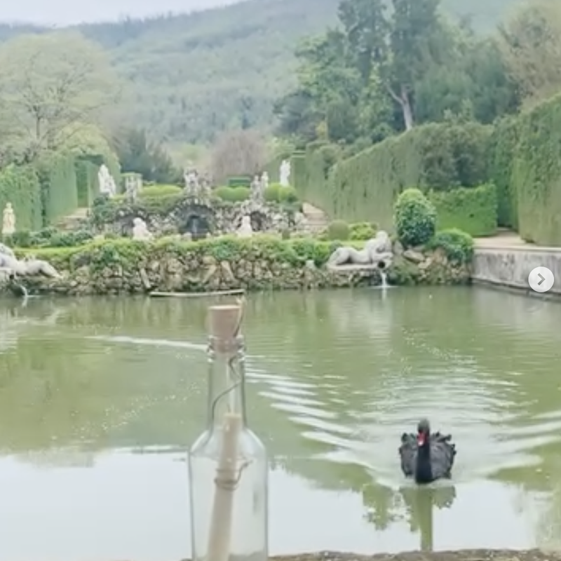 The Monumental Gardens of Valsanzibio with the Topiary Message in a Bottle