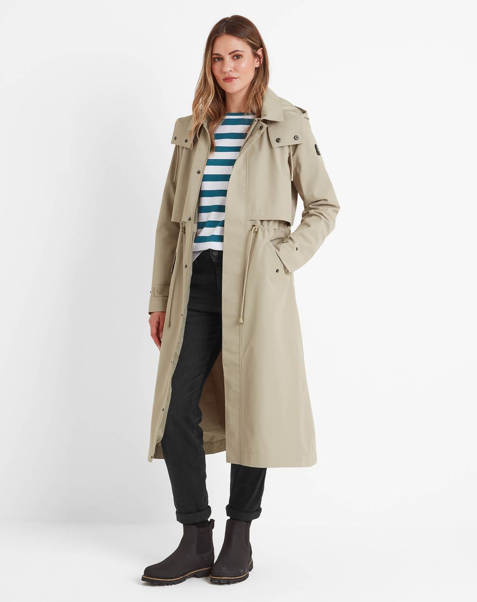 Alva womens waterproof jacket - taupe
