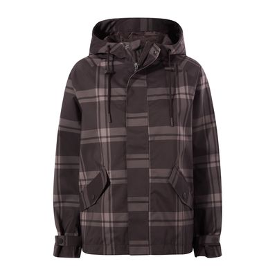 Ortega Womens Checked Waterproof Coat - Chocolate Brown