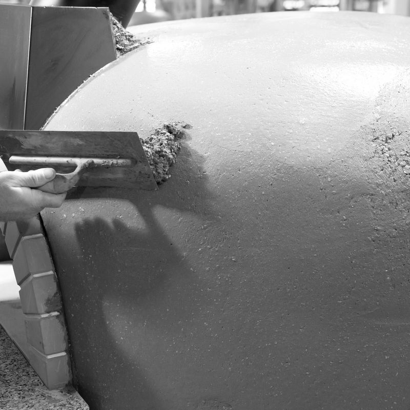 An oven being handcrafted in the Valoriani factory in Tuscany