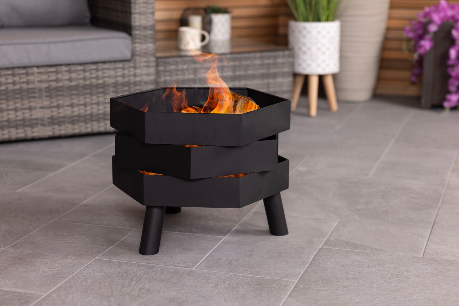 Santiago Hexagonal Firepit