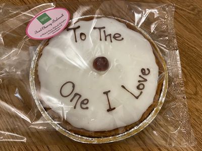 Valentine's Day Iced Cherry Bakewell Tart (To The One I Love)