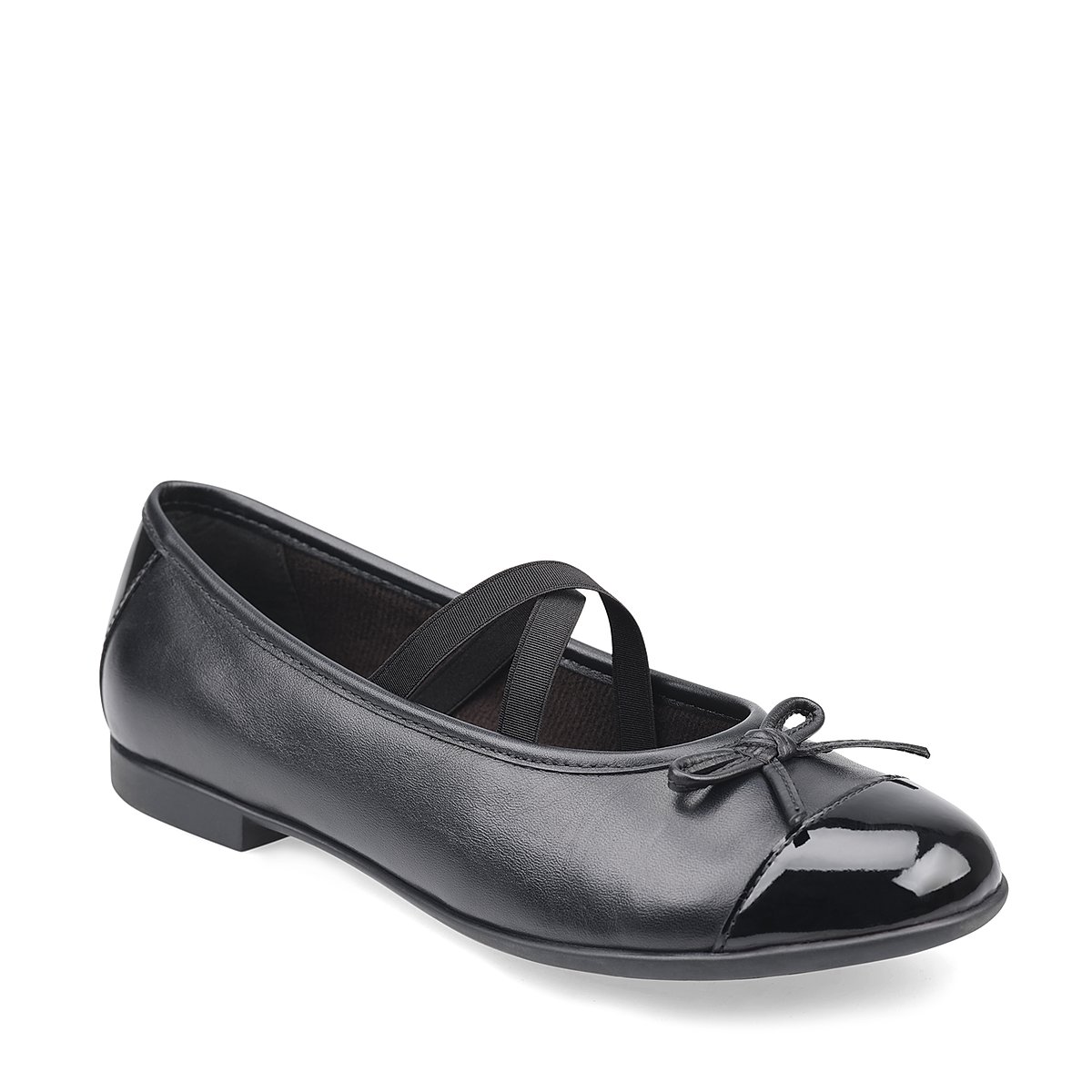 AIR RITE 'Idol' in black leather and patent in Girls Senior Collection