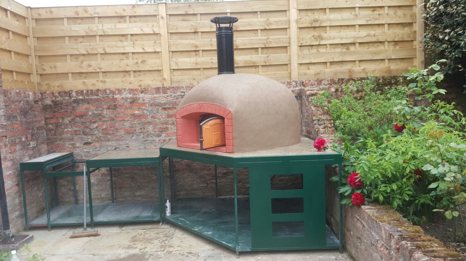 A build-your-own pizza oven from a Valoriani kit supplied by Orchard Ovens.