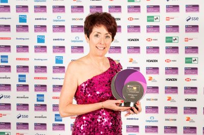 Jo Tanner, winner of the Digital Transformation Leader Award - Sponsored by Lloyds Banking Group, at the 2024 Bupa everywoman in Technology Awards
