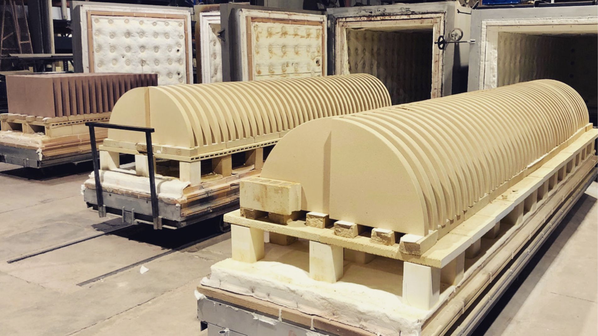 Oven components being manufactured in the Valoriani factory in Reggello, Tuscany, Italy.