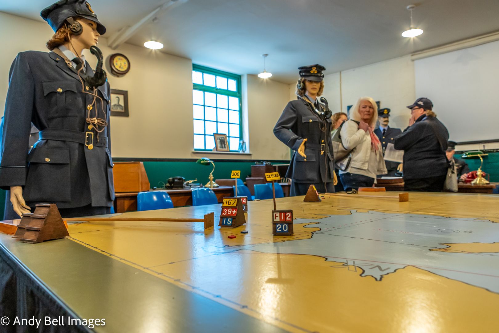 Wartime board in the Ops Room at The Spitfire Visitor Centre Hangar 42, Blackpool 