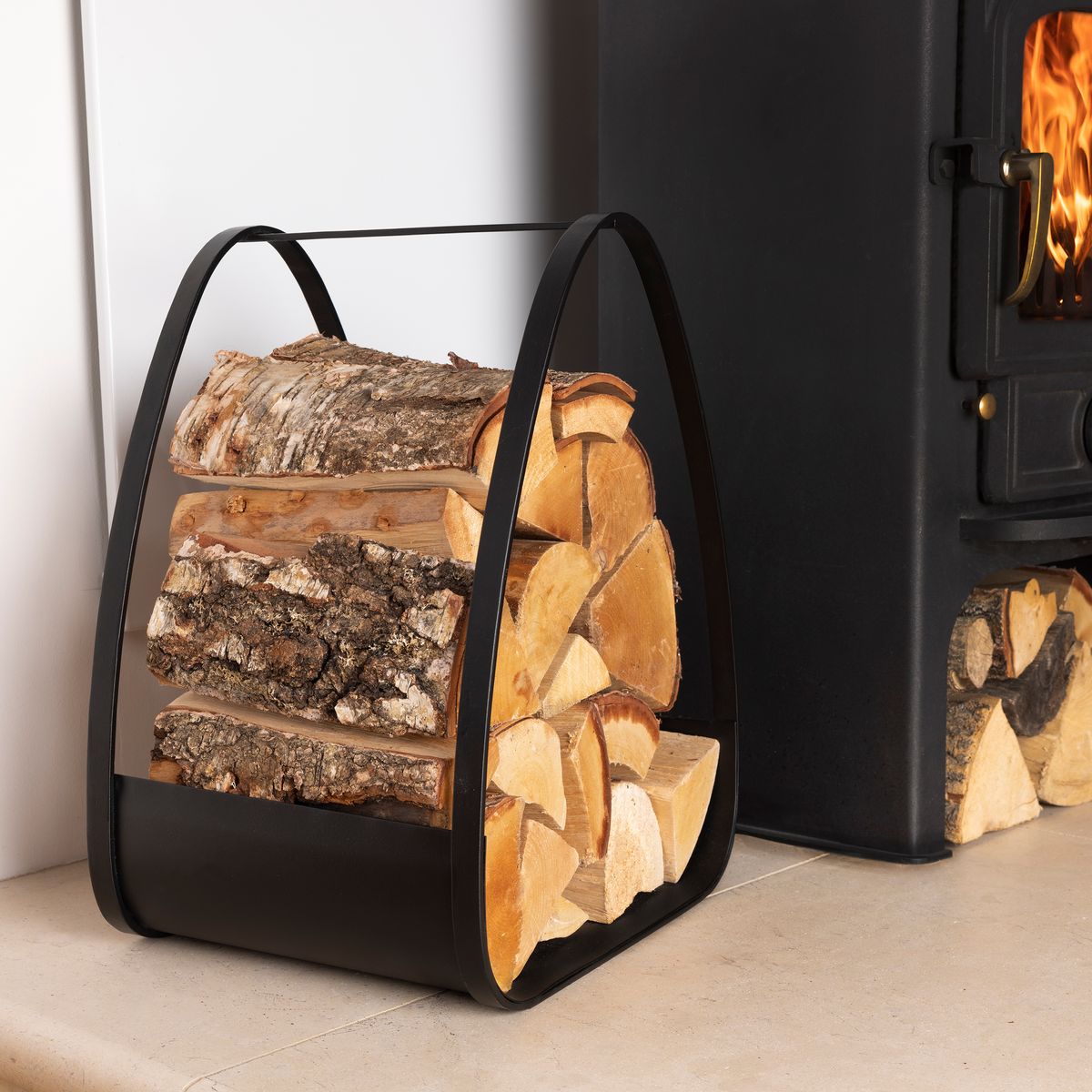 Snug Larch Log Holder 