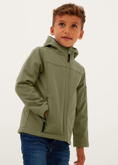 Koroma Kids Softshell Hooded Jacket - Khaki