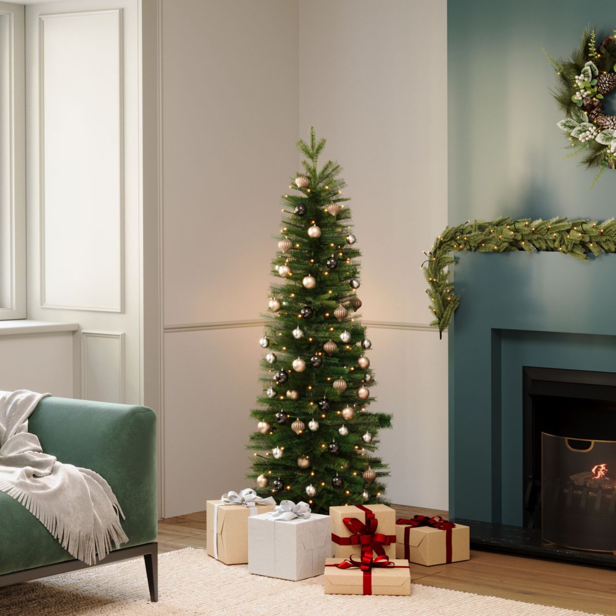 Charles Bentley pre-lit pencil tree