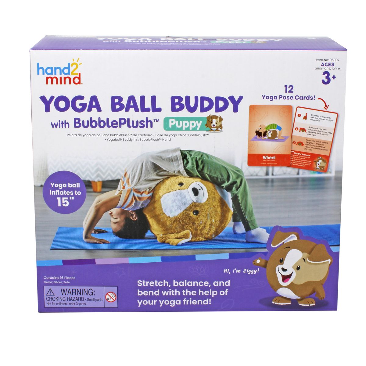Yoga Ball Buddy with BubblePlush™ - Penguin