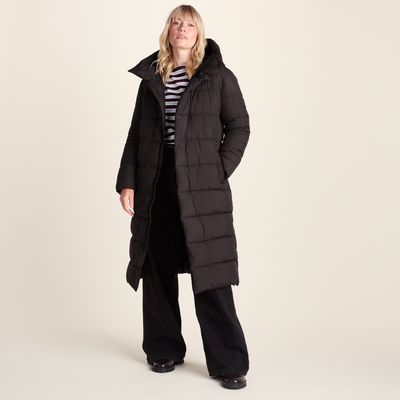 Bartlett Womens Longline Insulated Padded Coat - Chocolate Brown