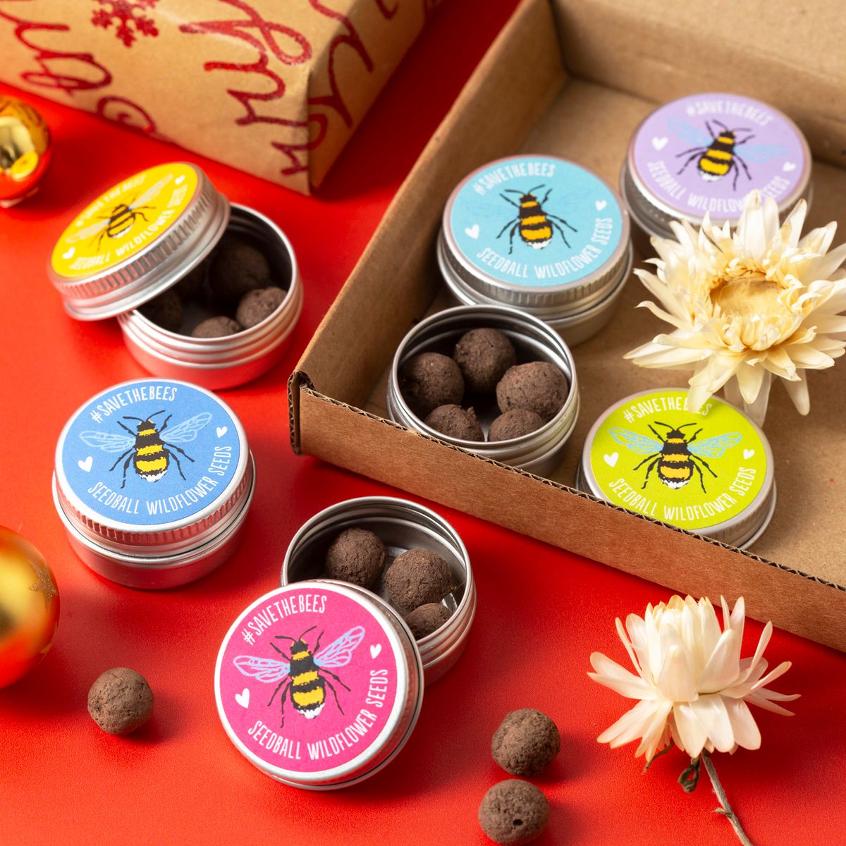 Christmas Bees Mini Tins