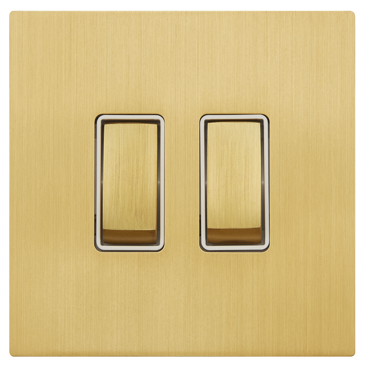 2G trimmed rocker switches, Ochre finish