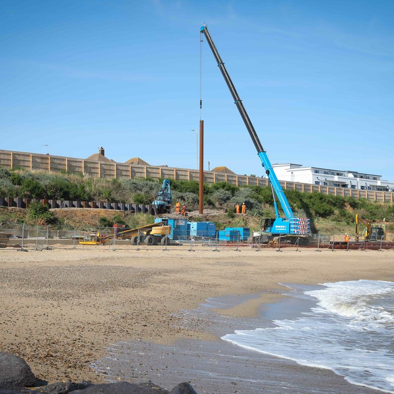 Sheet Piling UK carries out cliff reinforcement works in Clacton.