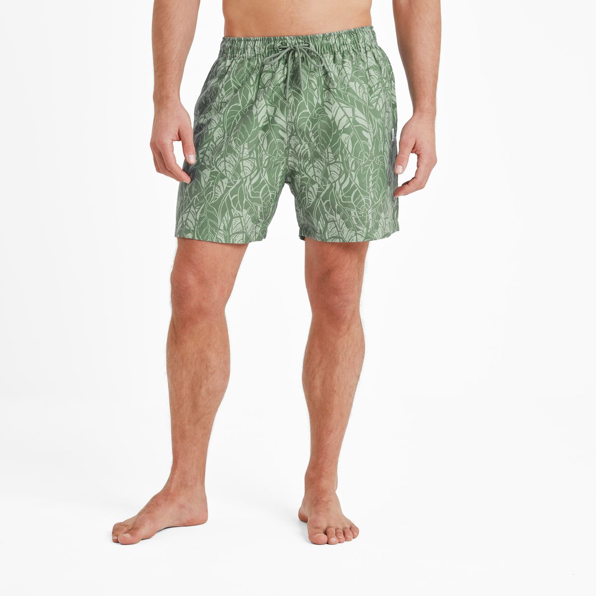 Kai Men's Swim Shorts - Pistachio Palm Print