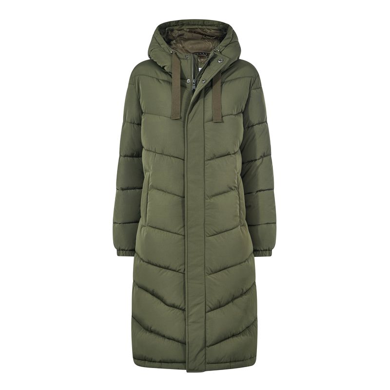 Raleigh Womens Long Insulated Jacket - Khaki