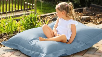 Suggested Header rucomfy, Junior Squashy Squarbie Bean Bag  IndoorOutdoor  Seafoam Blue, £69.99, 8792188.jpg