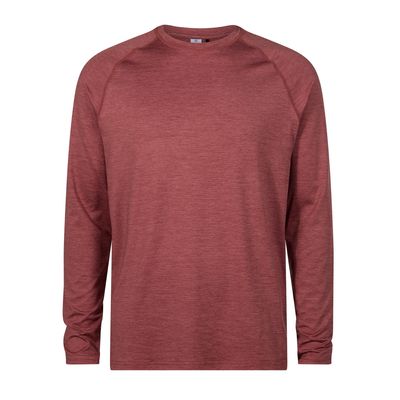 Ace Men's Long Sleeve Performance T-Shirt - Garnet Red